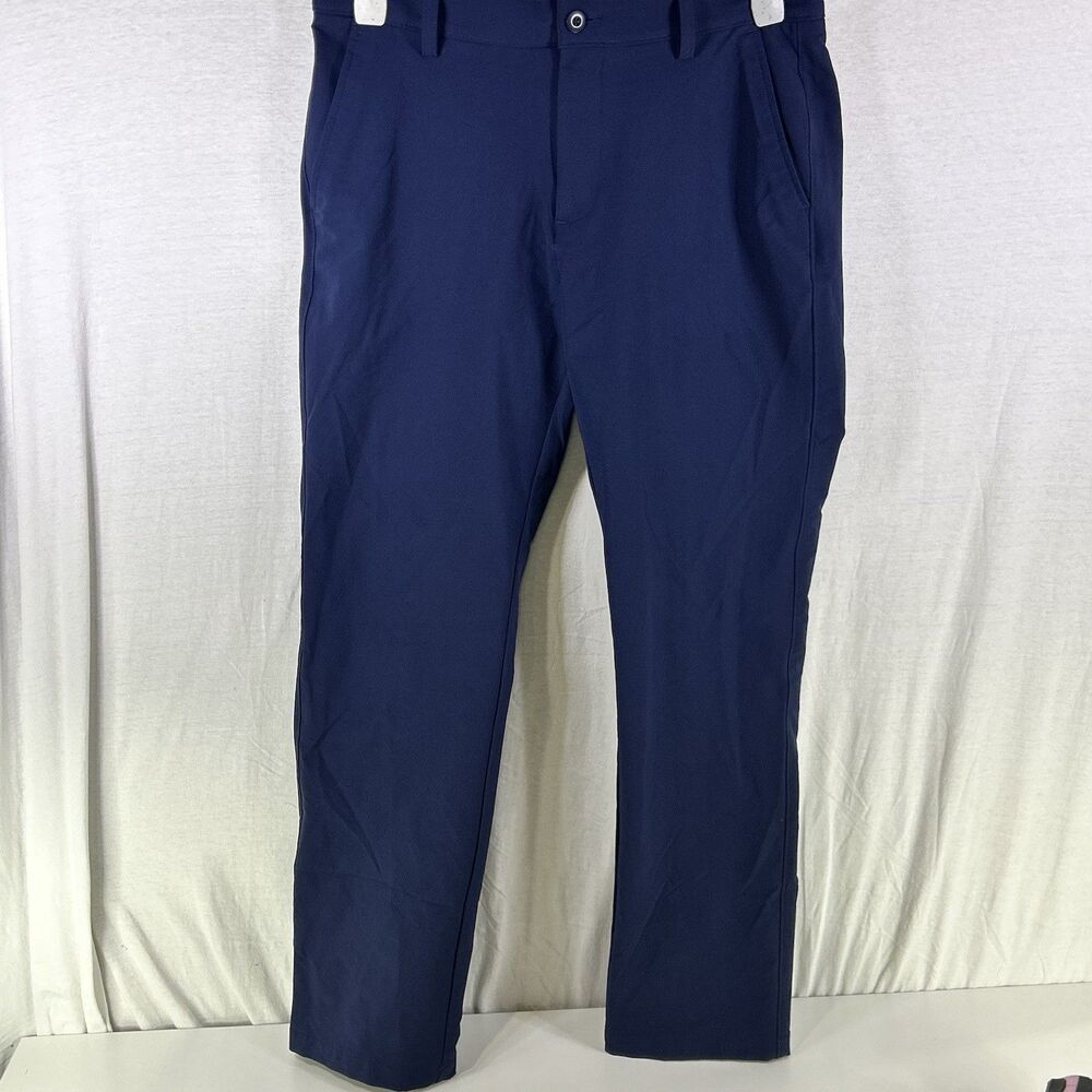Under Armour Mens Golf Pants Navy Blue 34/32 Straight Stretch Performance